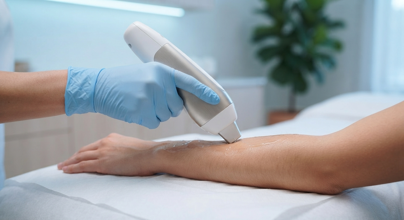 Skin consultation before a laser hair removal session at Hair Reborn Clinic Bhubaneswar