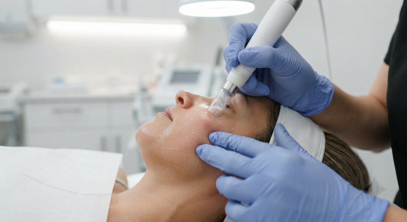 Specialist performing a skin rejuvenation session at Hair Reborn Clinic Bhubaneswar