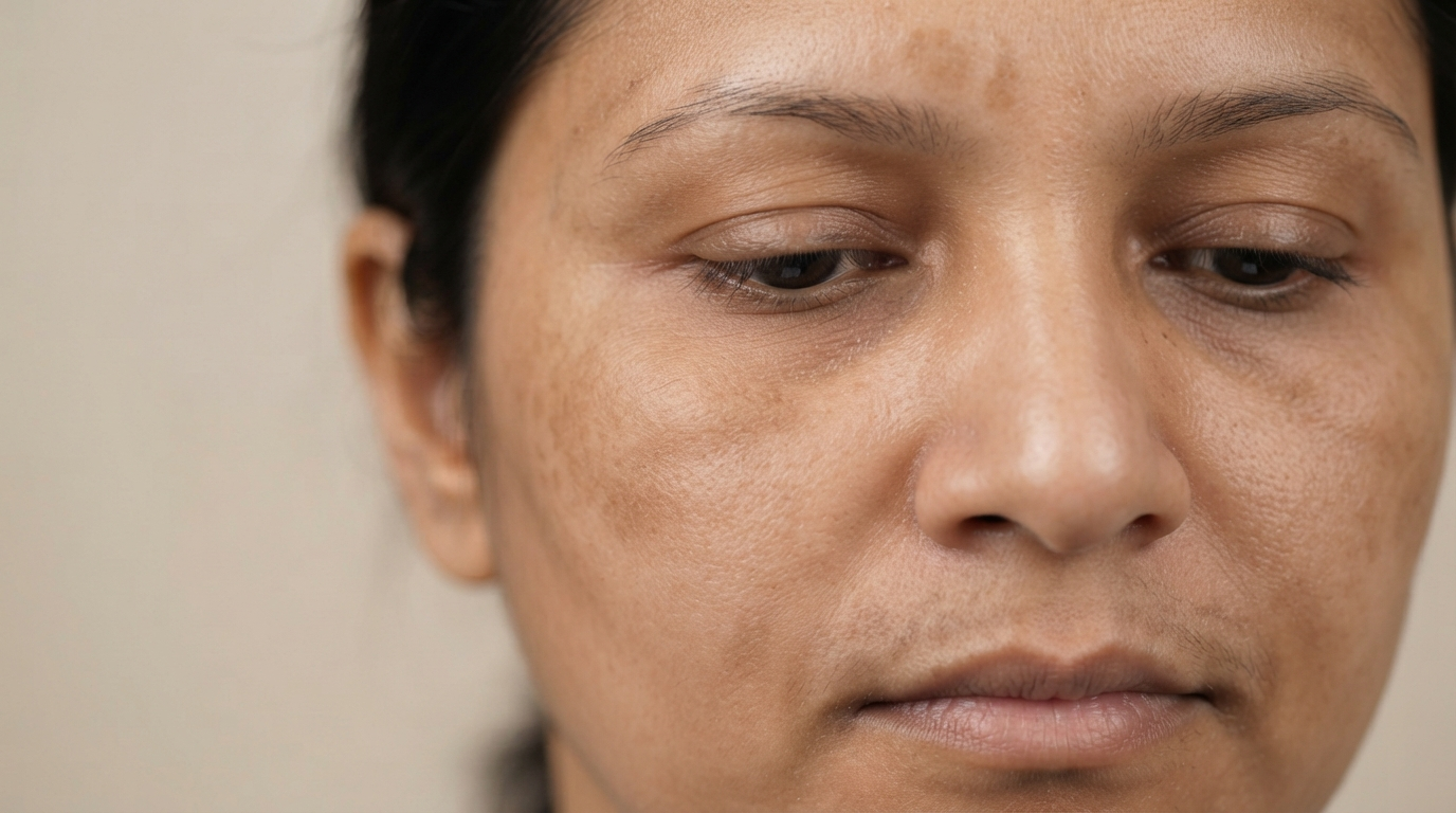 Skin specialist examining facial pigmentation, dark spots and melasma at Hair Reborn Clinic