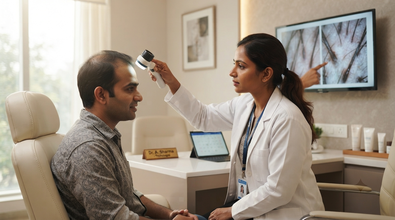 PRP hair treatment process at Hair Reborn Clinic Bhubaneswar