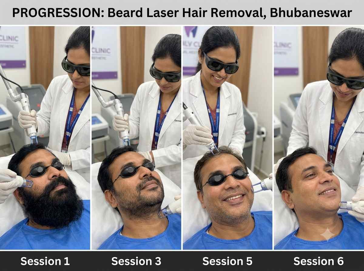 Skin care after laser hair removal sessions