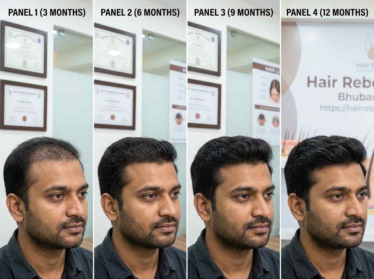 New hair growth months after a hair transplant