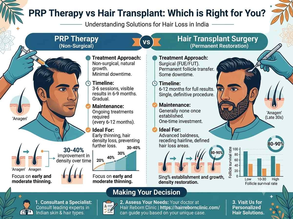 Hair transplant surgery for permanent hair restoration