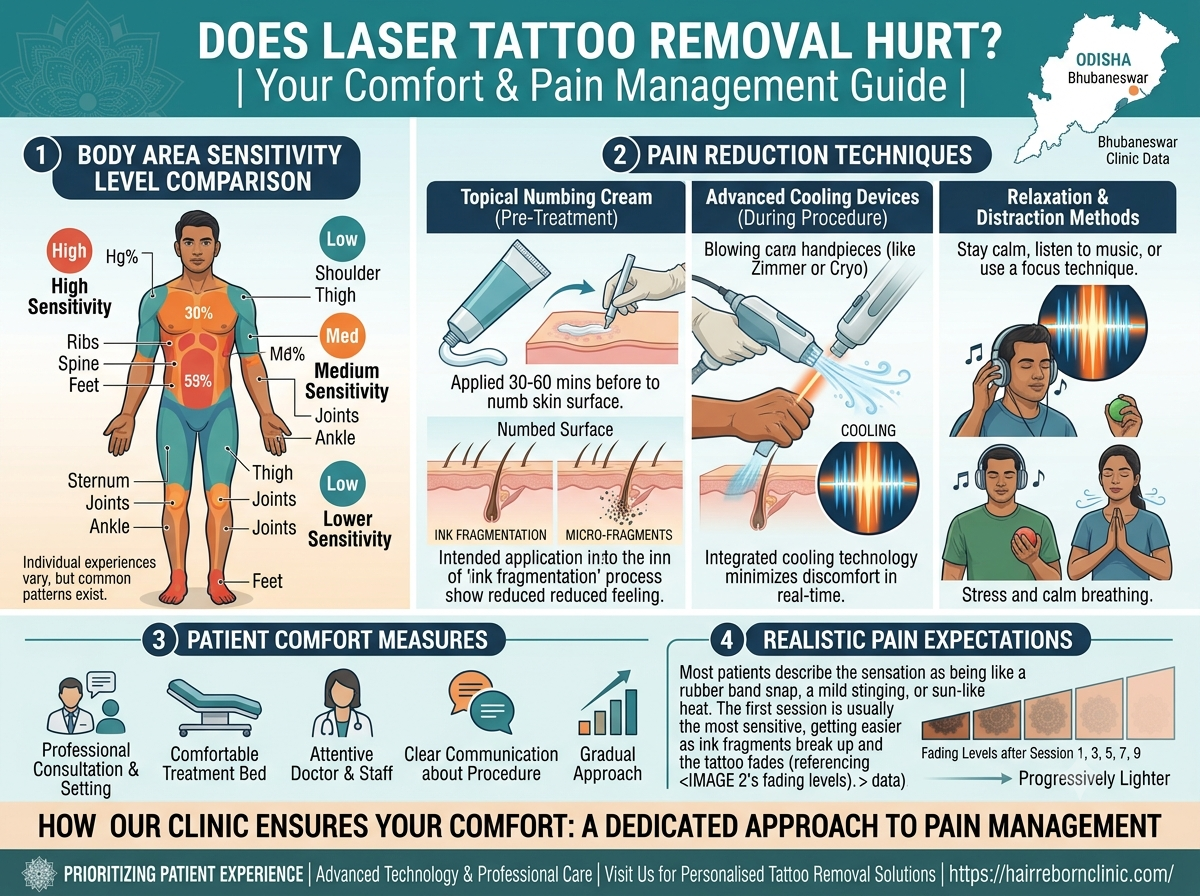 Skin care after a laser tattoo removal session